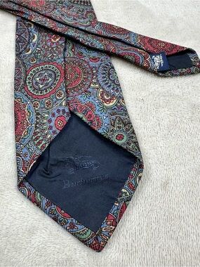 Vintage Burberry Tie multicolor medallion paisley. Equestrian Knight men’s